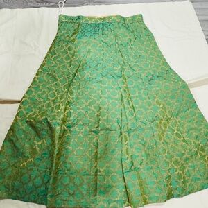 Elegant Green and Gold Women's Skirt